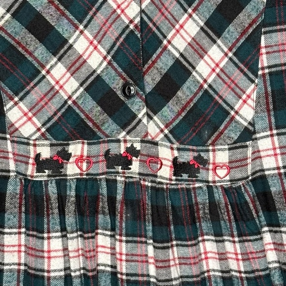 Kathy Ireland Green Tartan Plaid Maxi Length Flannel Night Gown 4X Long Sleeve - Picture 5 of 14
